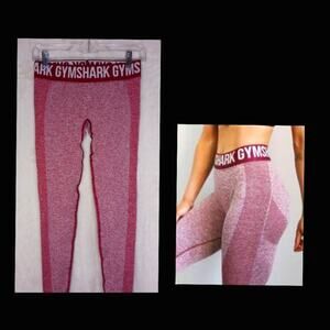 Gymshark Flex red marl Legging Size Small Sporty Active Wear Yoga outdoor y2k